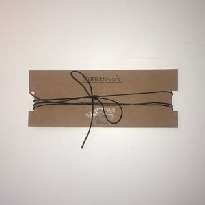 Self tie black choker